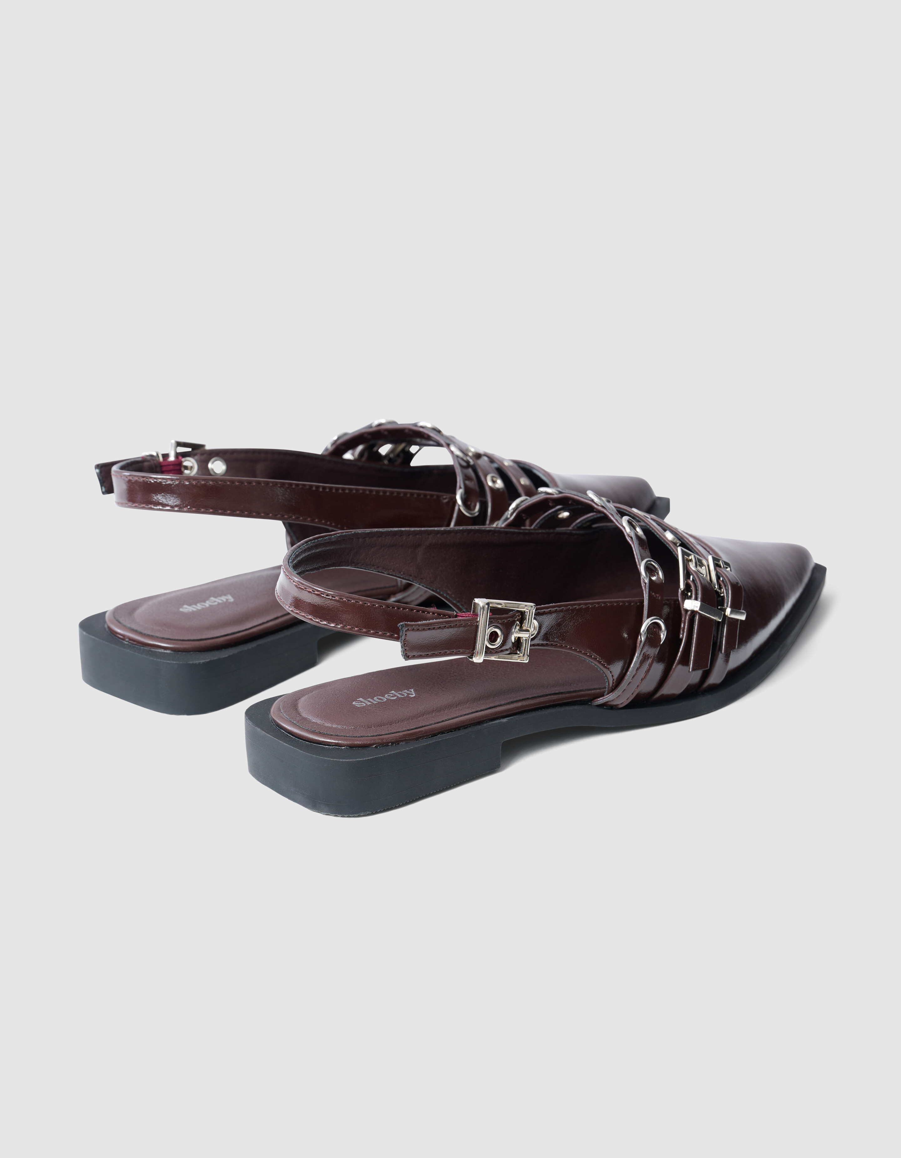 Schnalle Slingback Dunkelrot SHOEBY SHOES
