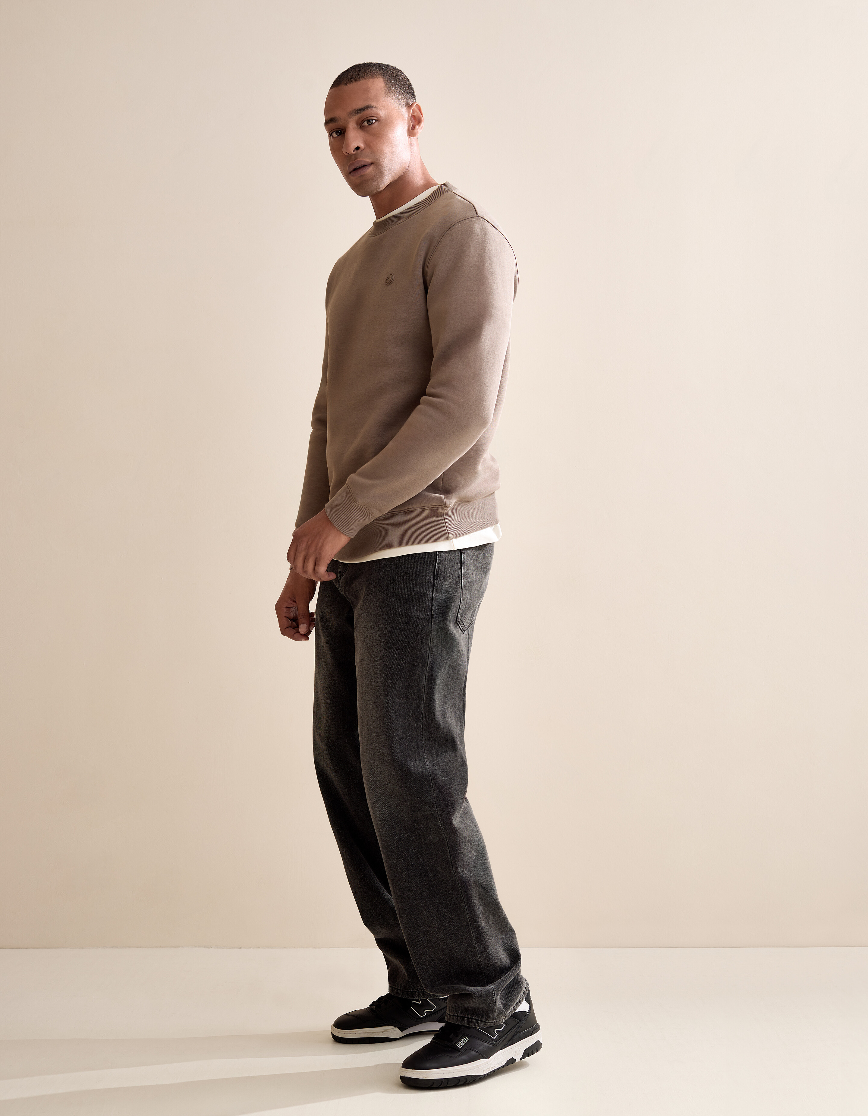 Baggy Fit Jeans Dunkelgrau L33 SHOEBY MEN