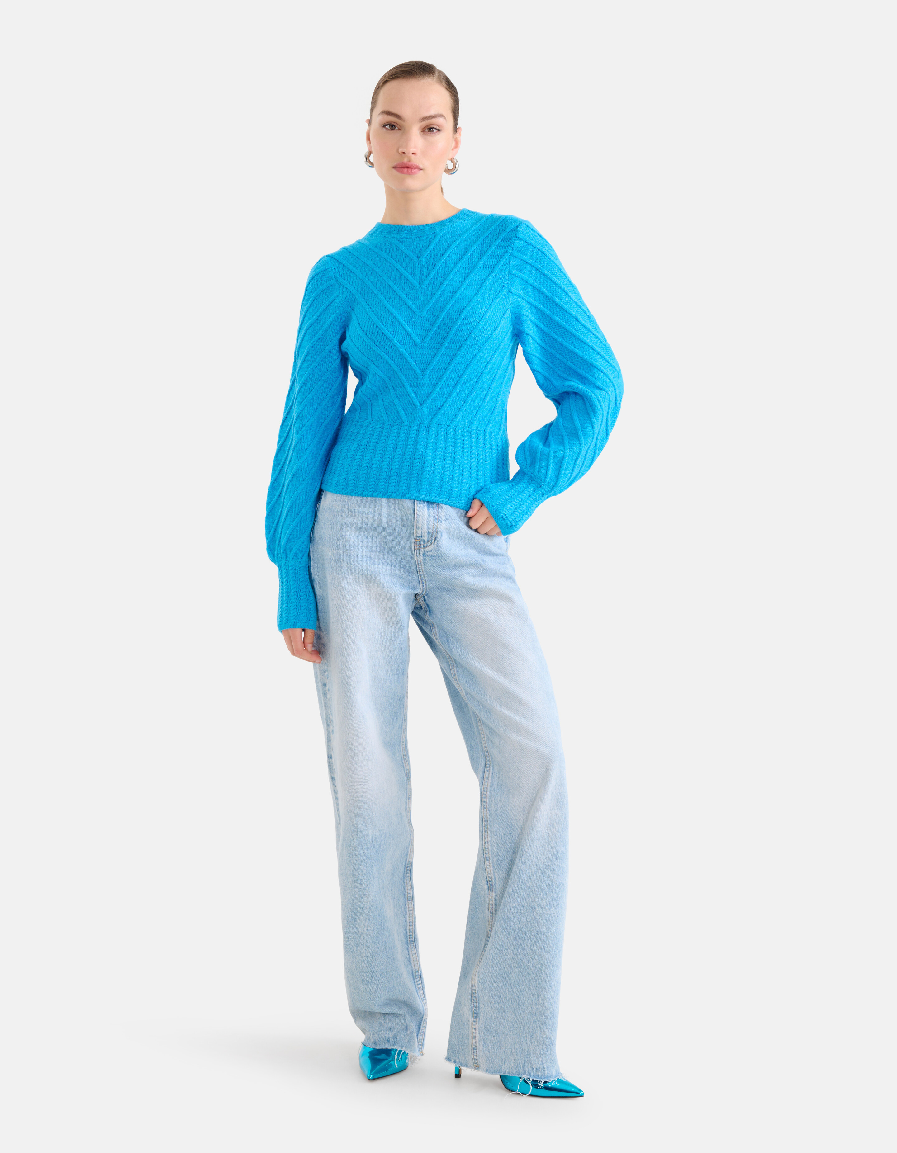 Diagonaal Trui Blauw SHOEBY WOMEN