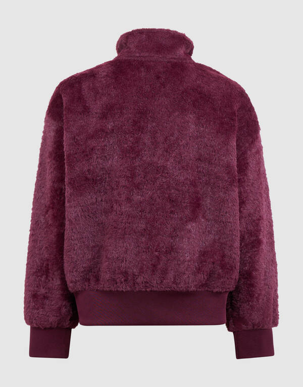 Flauschige Sportjacke Dunkelrot SHOEBY GIRLS