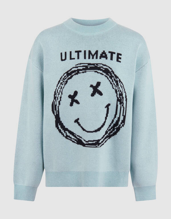 Smiley Strickpullover Hellgrün SHOEBY BOYS