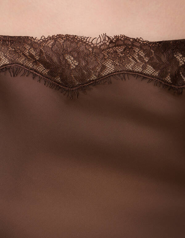Satin-Top in Braun SHOEBY WOMEN