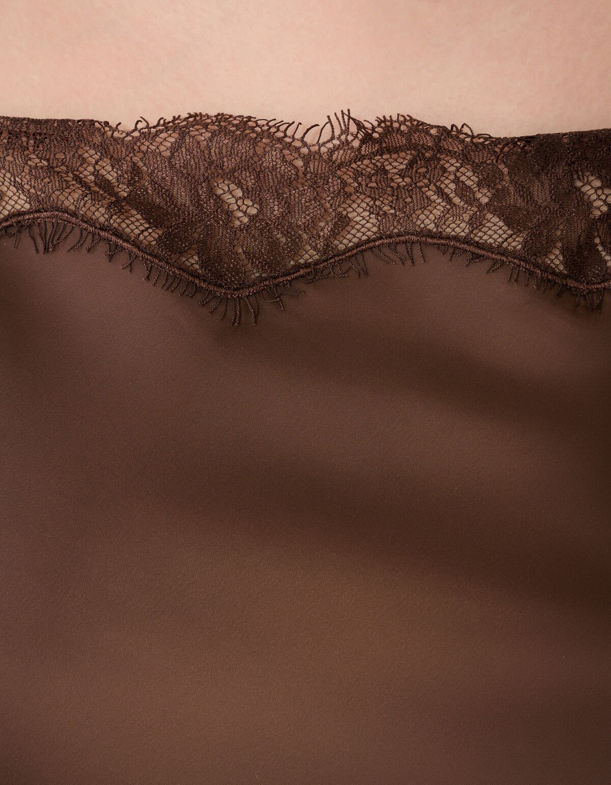 Satin-Top in Braun SHOEBY WOMEN