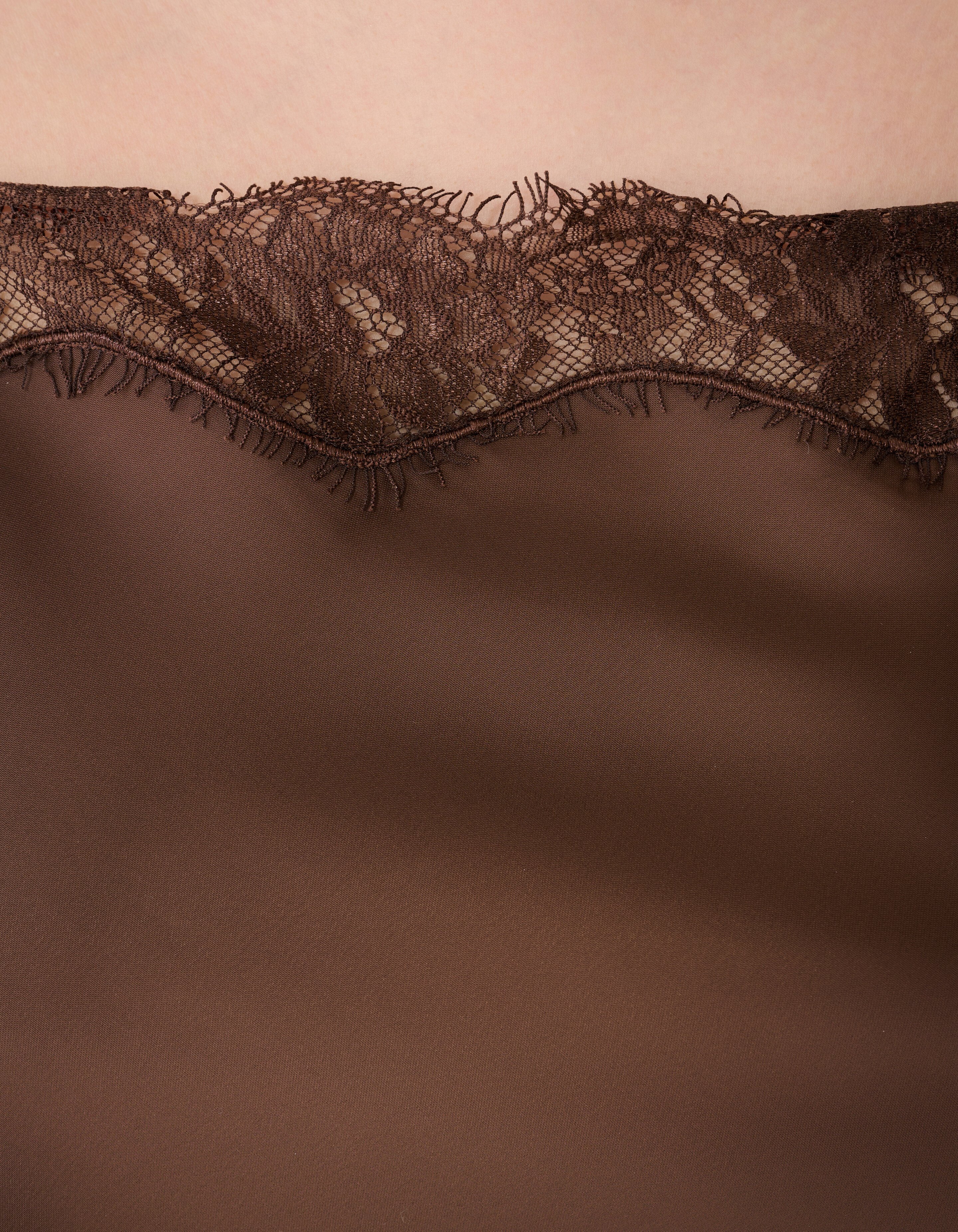 Satin-Top in Braun SHOEBY WOMEN