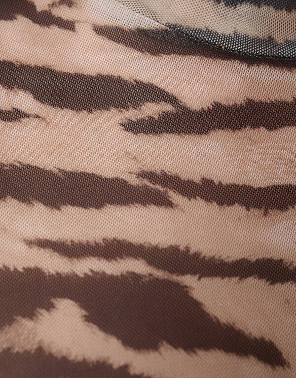 Mesh Tiger Top Hellbraun SHOEBY WOMEN