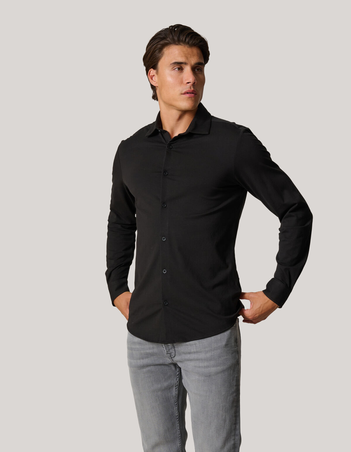 Jersey-T-Shirt Schwarz SHOEBY MEN