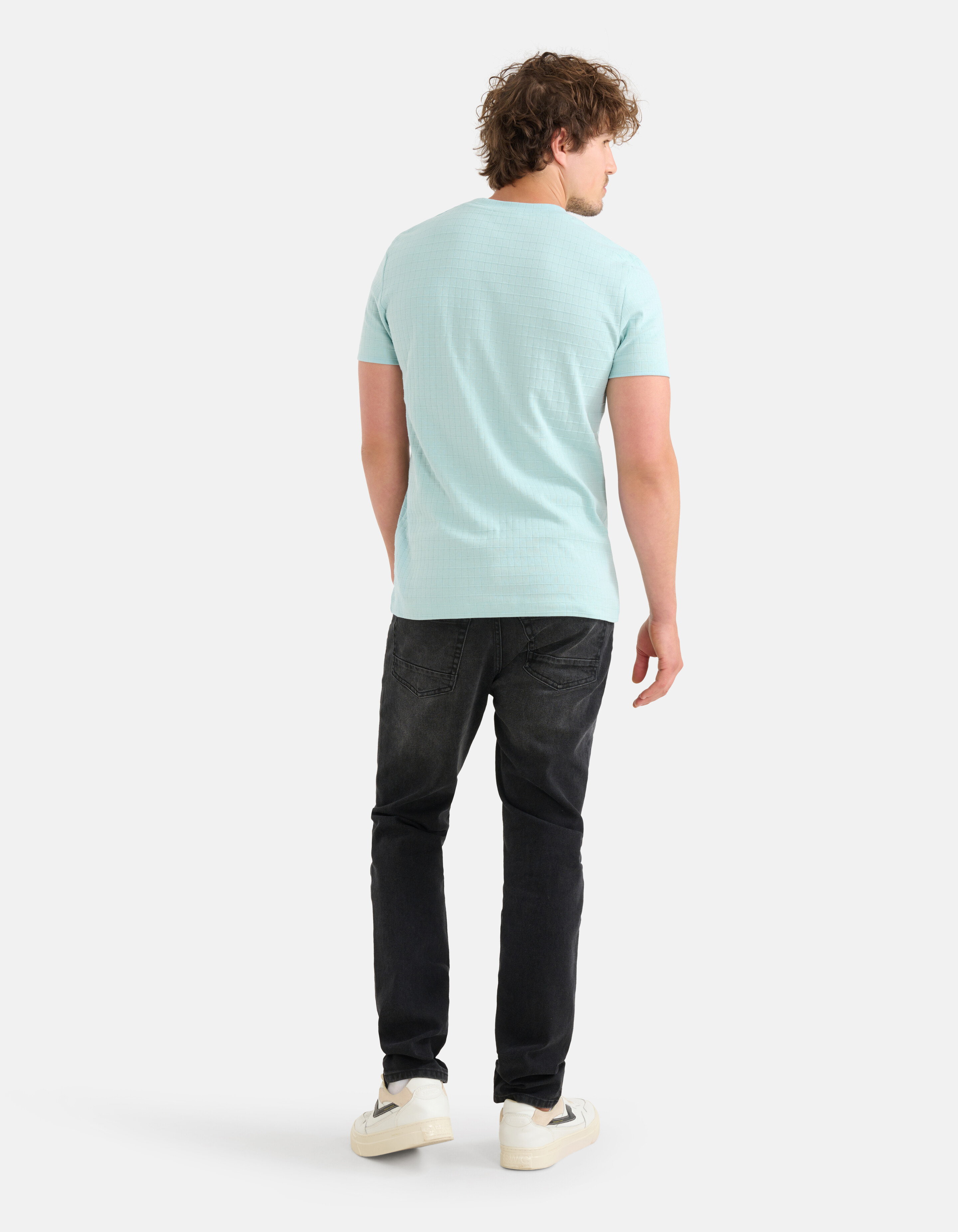Struktur-T-Shirt Hellgrün SHOEBY MEN