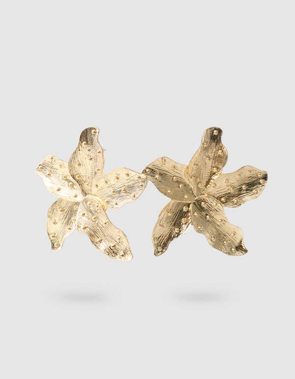 Blumen-Ohrringe Gold SHOEBY ACCESSOIRES