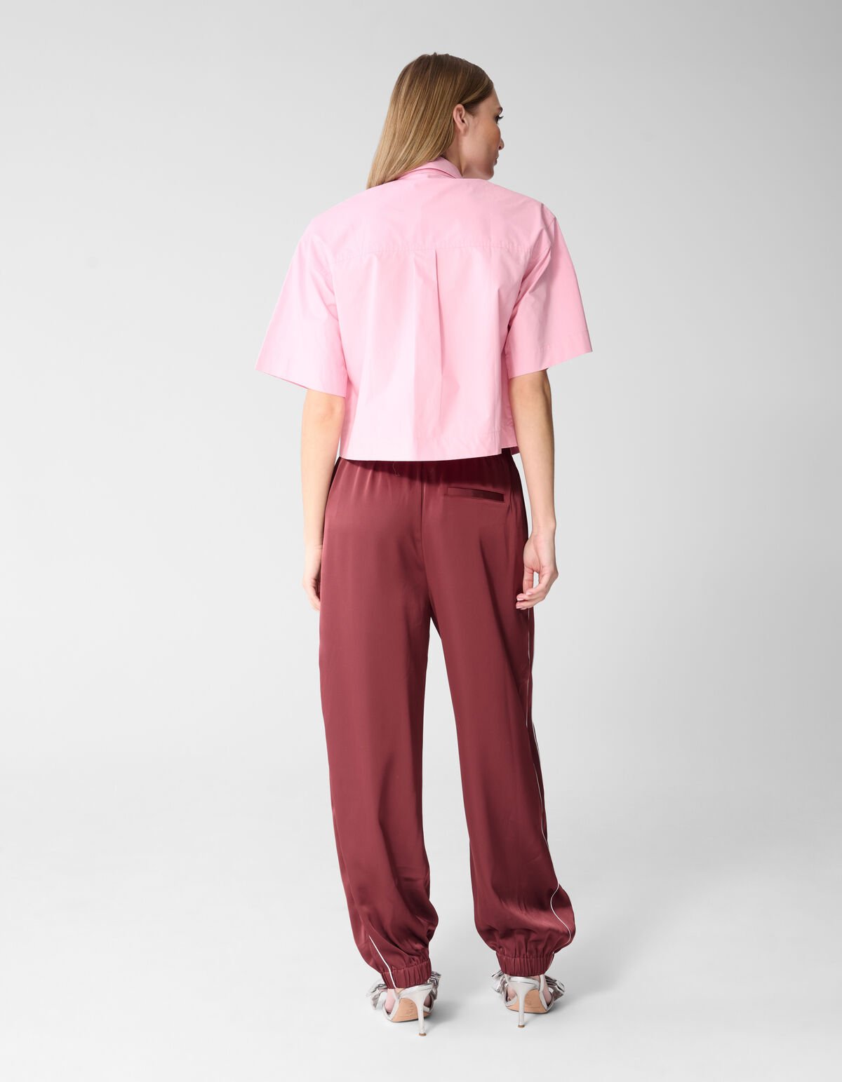 &Uuml;bergro&szlig;e Krawattenbluse Rosa SHOEBY WOMEN