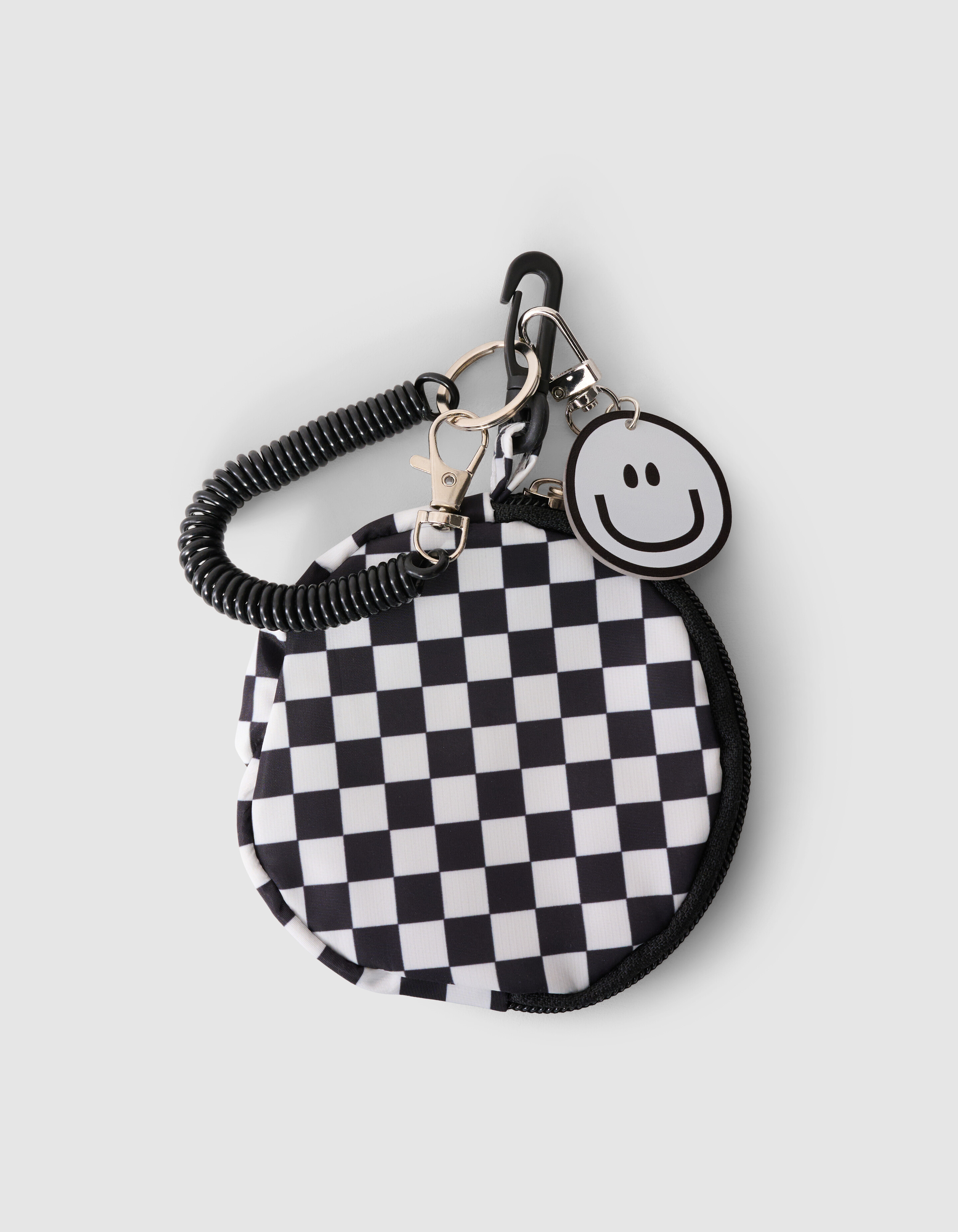 Smile Square Schl&uuml;sselanh&auml;nger Schwarz SHOEBY ACCESSOIRES