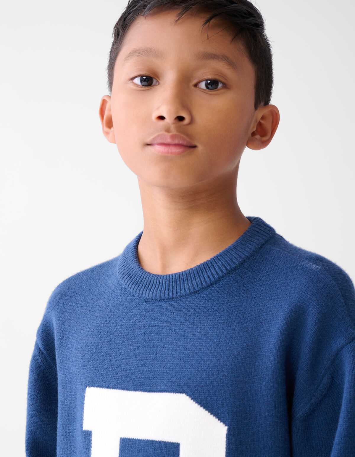 Jacquard Strickpullover Dunkelblau SHOEBY BOYS