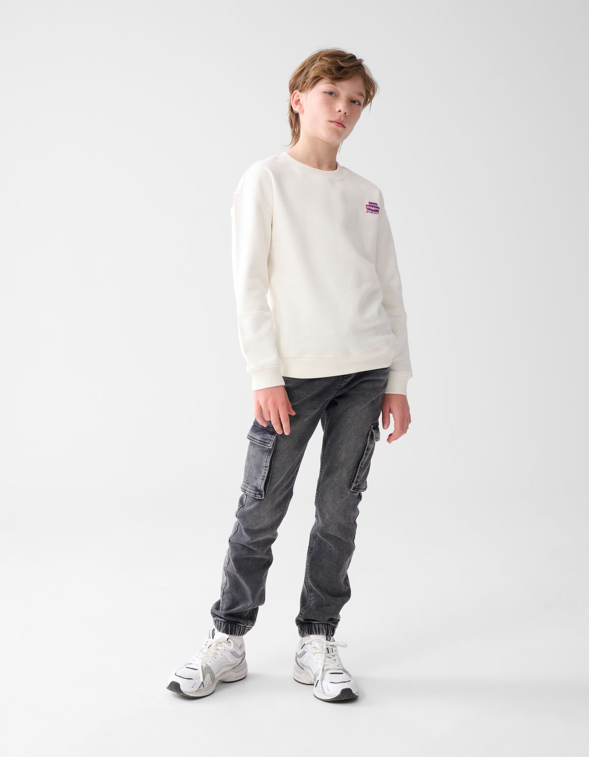 Textdruck Pullover Off White SHOEBY BOYS