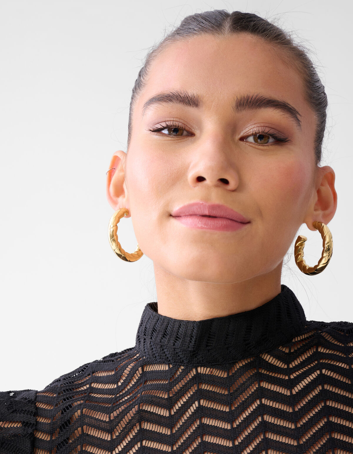 Zickzack Spitzenbluse Schwarz SHOEBY WOMEN