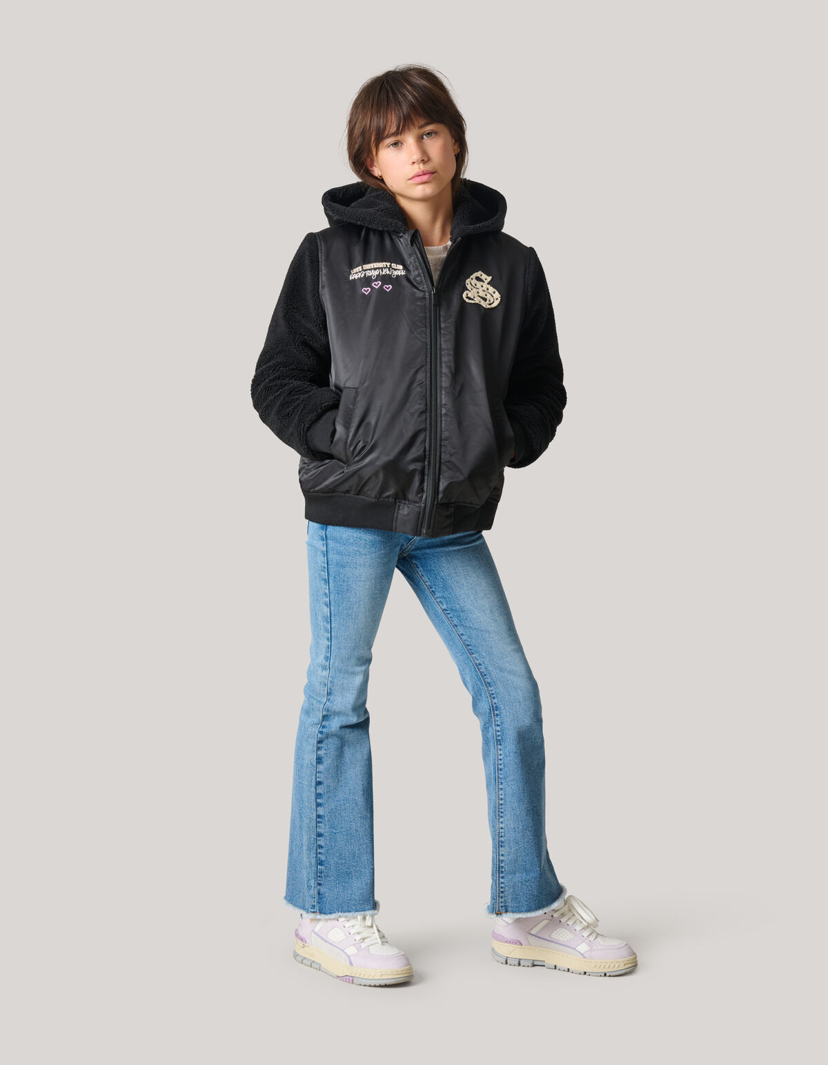 Varsity Jacke Schwarz SHOEBY GIRLS
