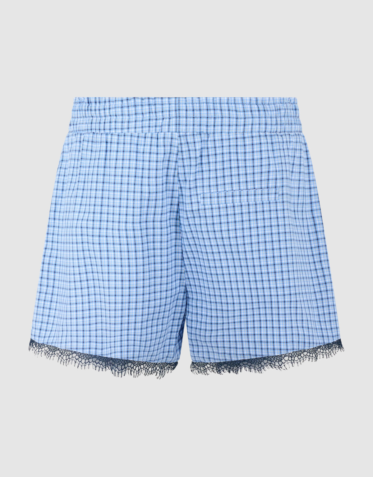 Kanten Rauten Shorts Blau SHOEBY WOMEN