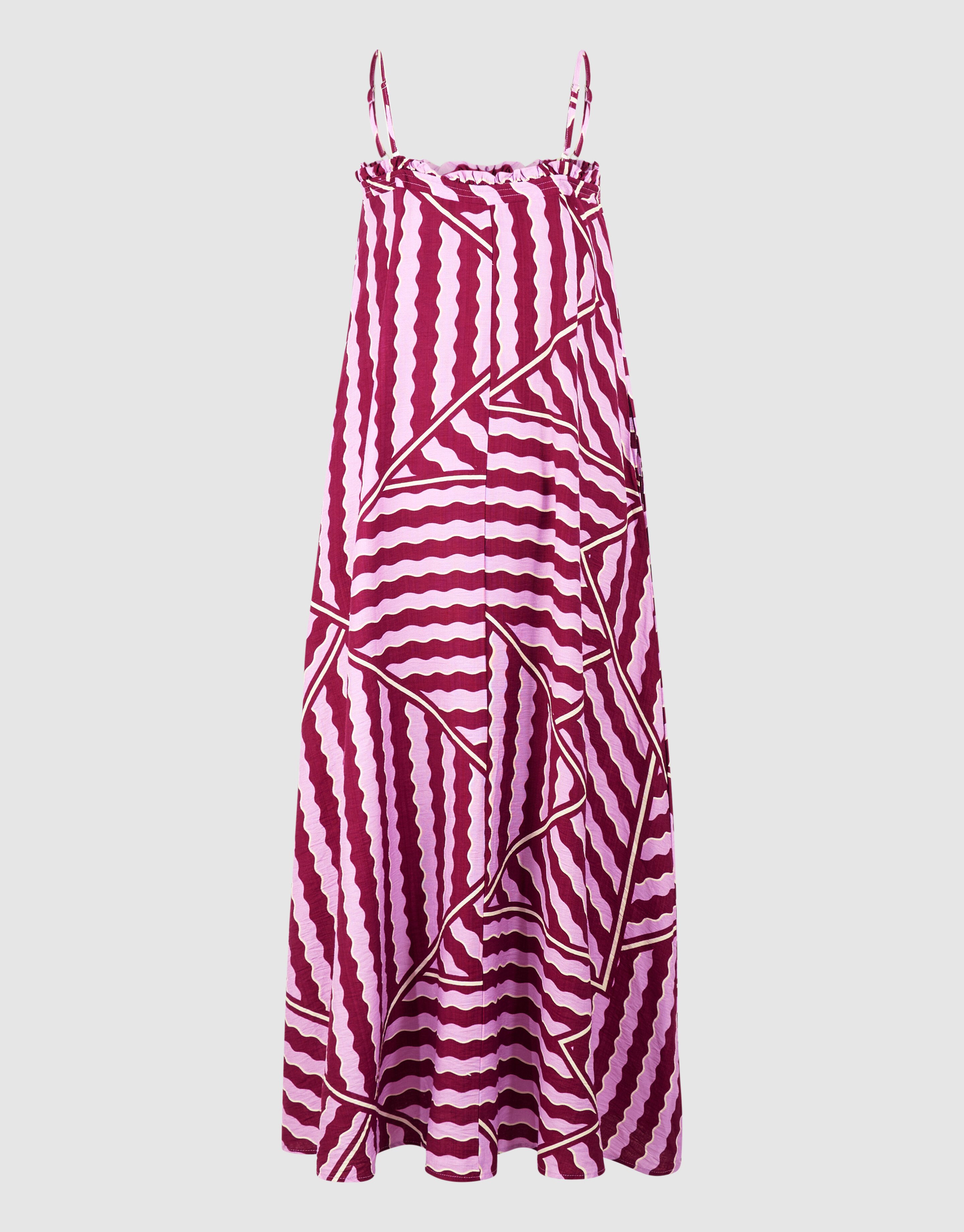 Maxikleid mit Wellenmuster in Rosa/Lila SHOEBY WOMEN