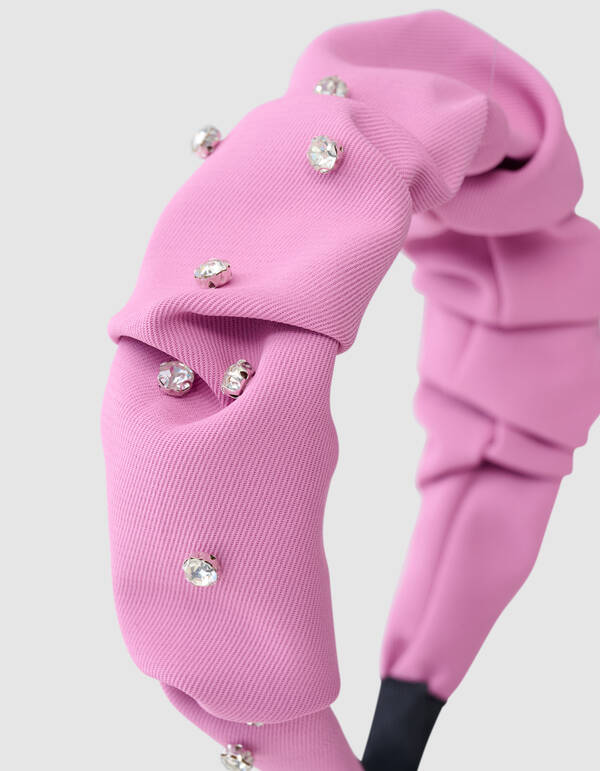 Strass-Haarband mit Kräuselung, rosa SHOEBY ACCESSOIRES