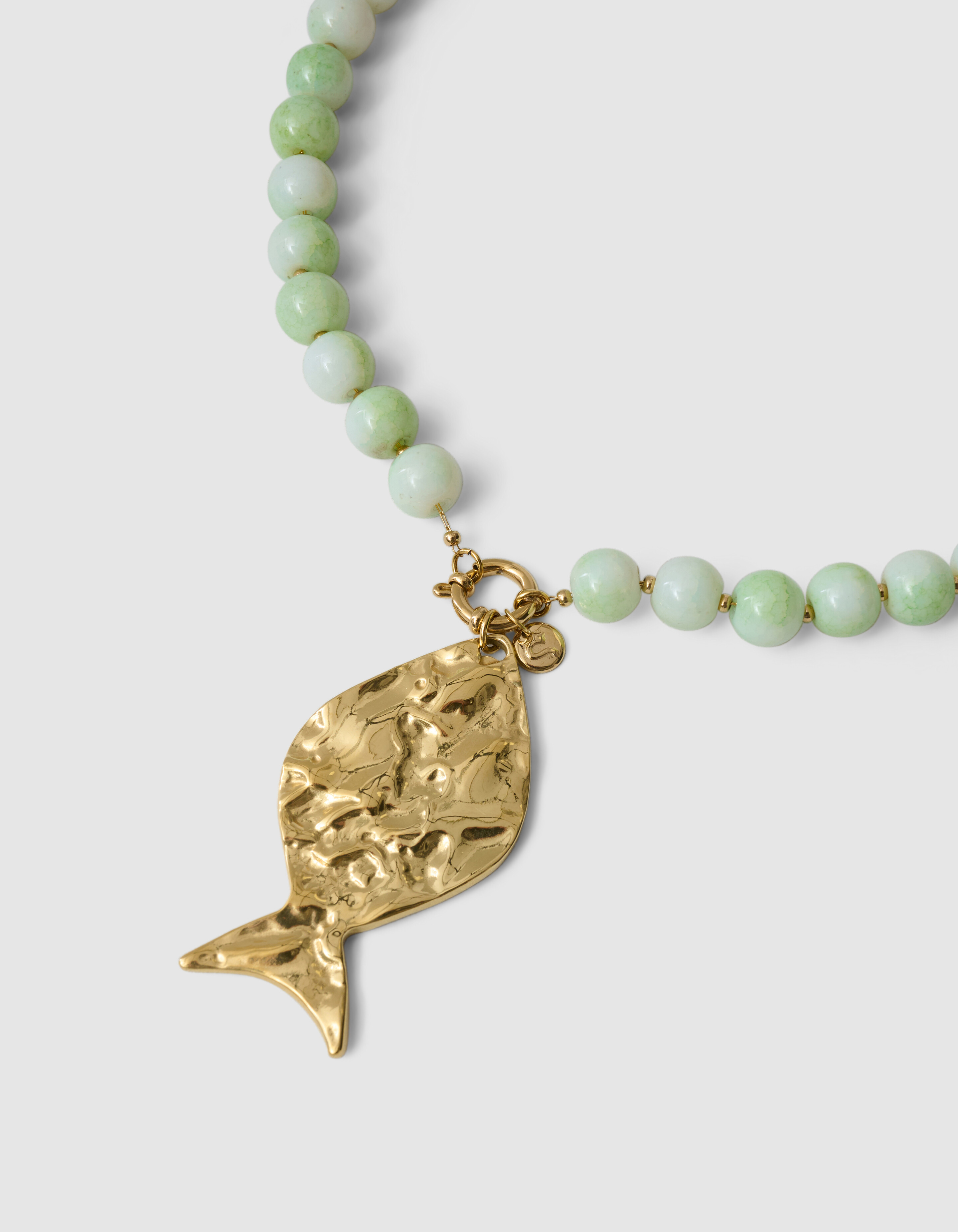 Perlenfischkette Hellgr&uuml;n SHOEBY ACCESSOIRES