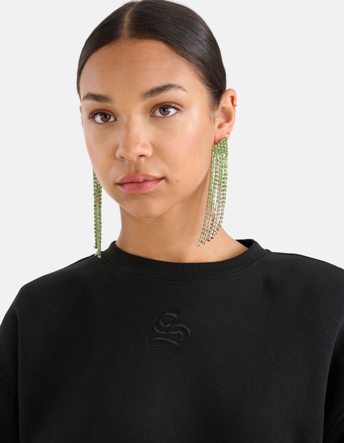 Strass-Ohrringe Grün SHOEBY ACCESSOIRES
