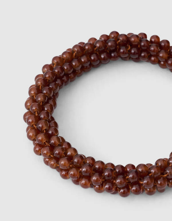 Perlen-Haargummi Dunkelbraun SHOEBY ACCESSOIRES