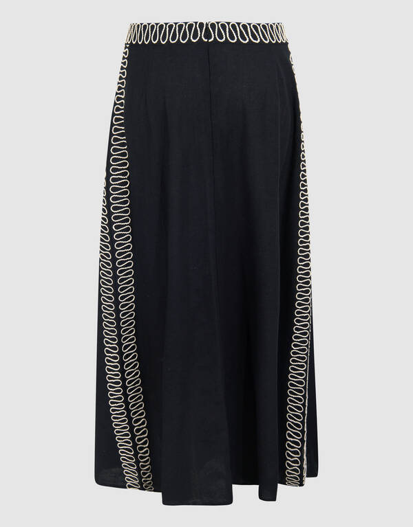 bestickte Maxirock Schwarz SHOEBY WOMEN