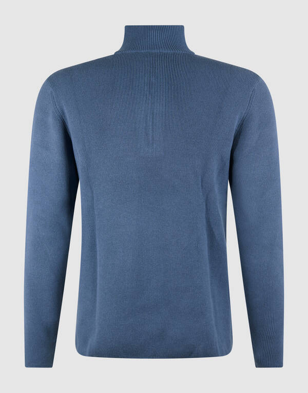 Strickpullover mit halbem Reißverschluss Blau SHOEBY MEN