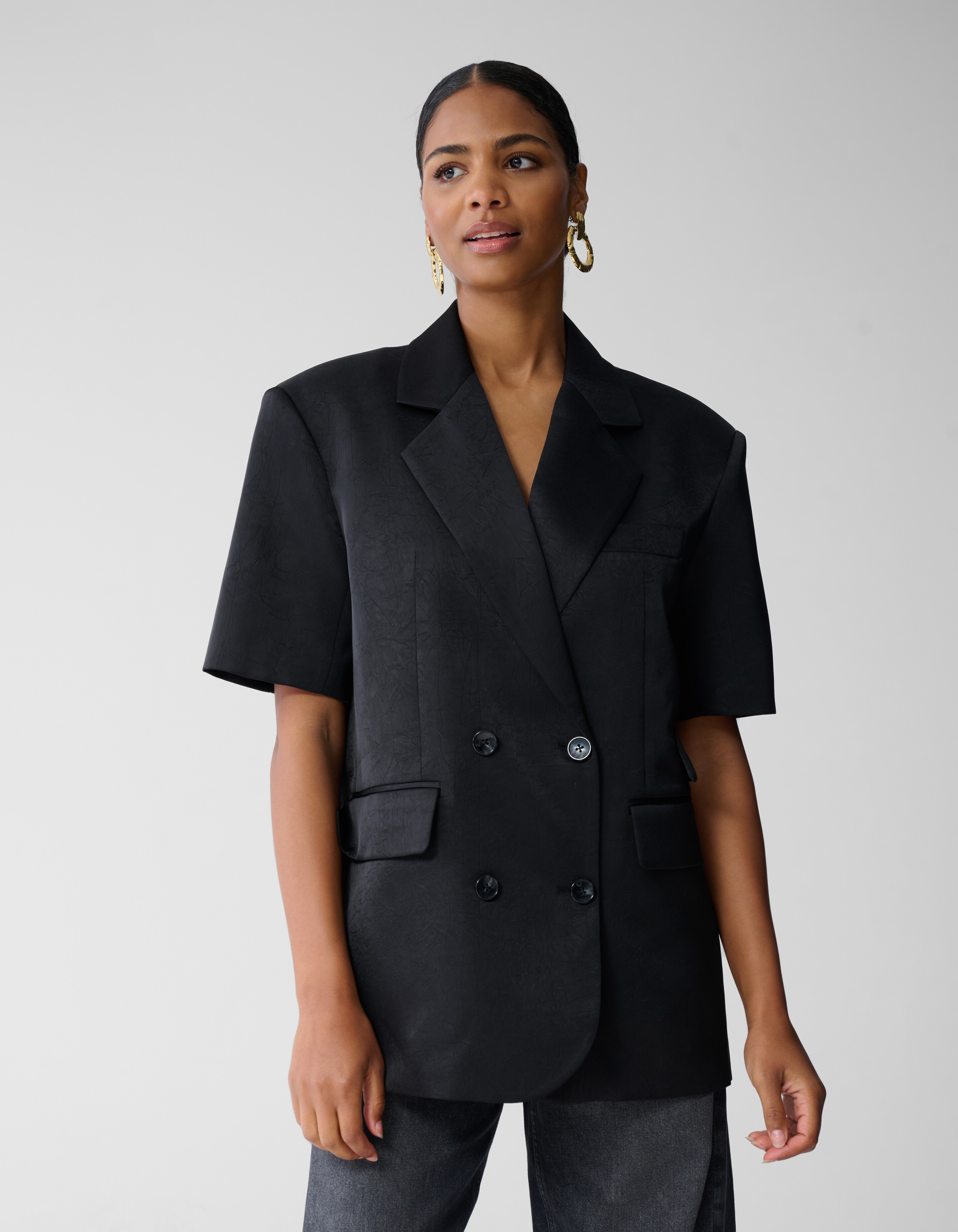 Kurzärmeliger Blazer Schwarz SHOEBY WOMEN