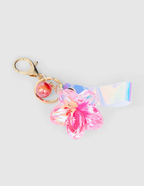 Blumen Schlüsselanhänger Dunkelrosa SHOEBY ACCESSOIRES