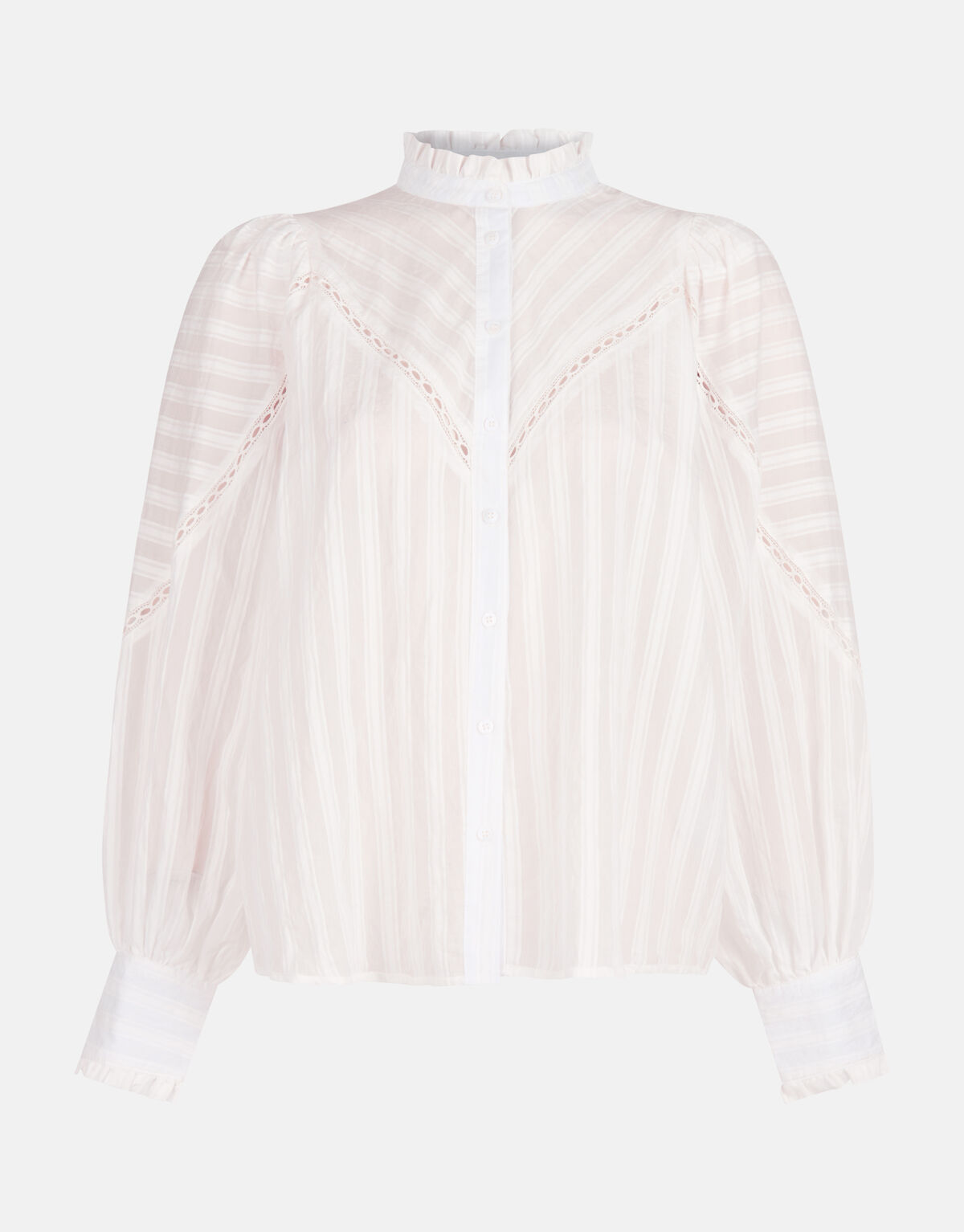 Gestreifte Bluse Off White SHOEBY WOMEN