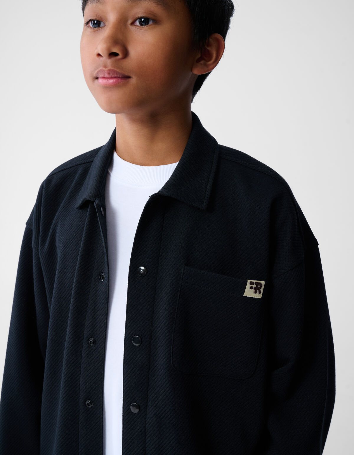 Struktur Overshirt Dunkelgrau SHOEBY BOYS