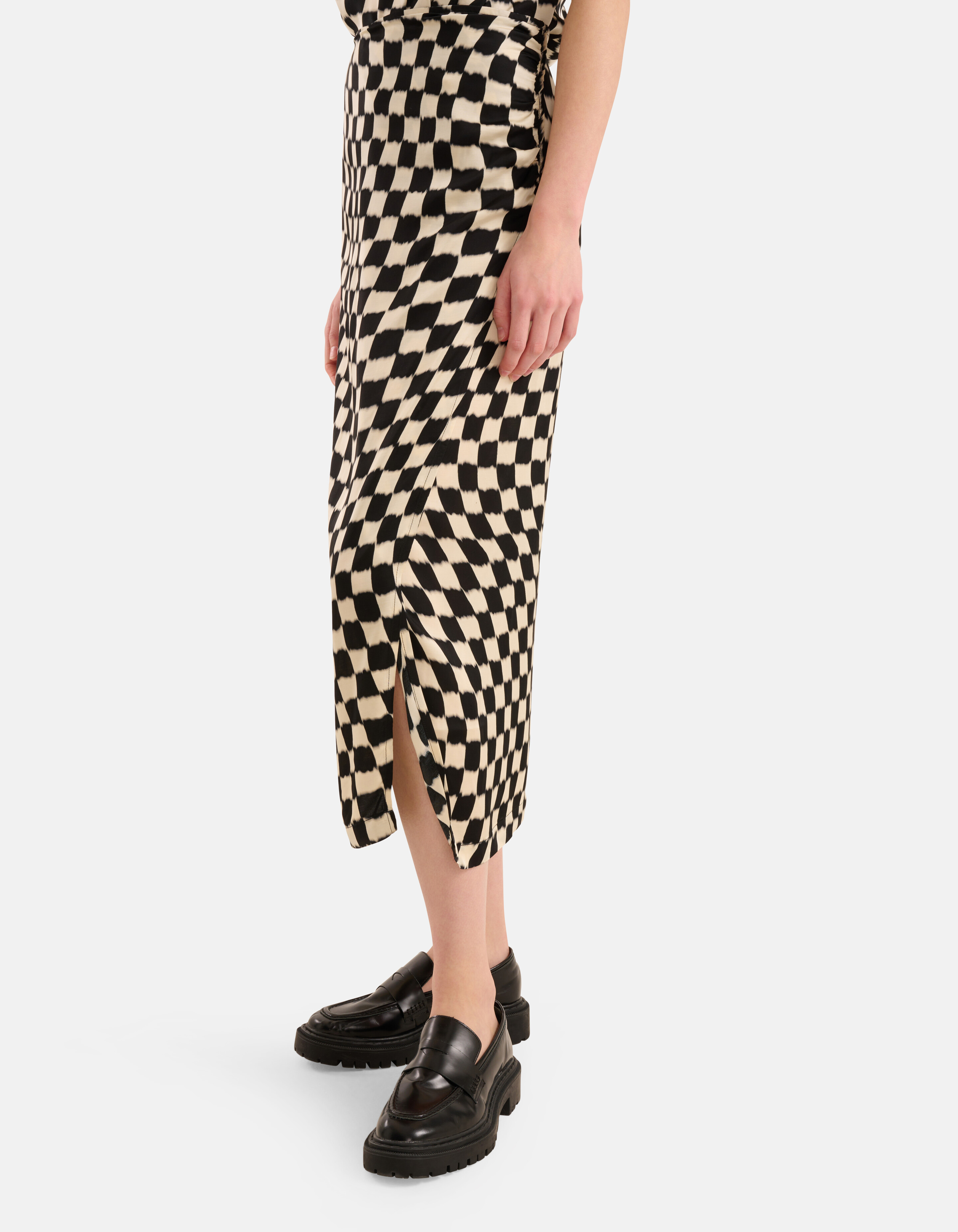 Bedruckter Rock Schwarz/Off-weiß SHOEBY WOMEN