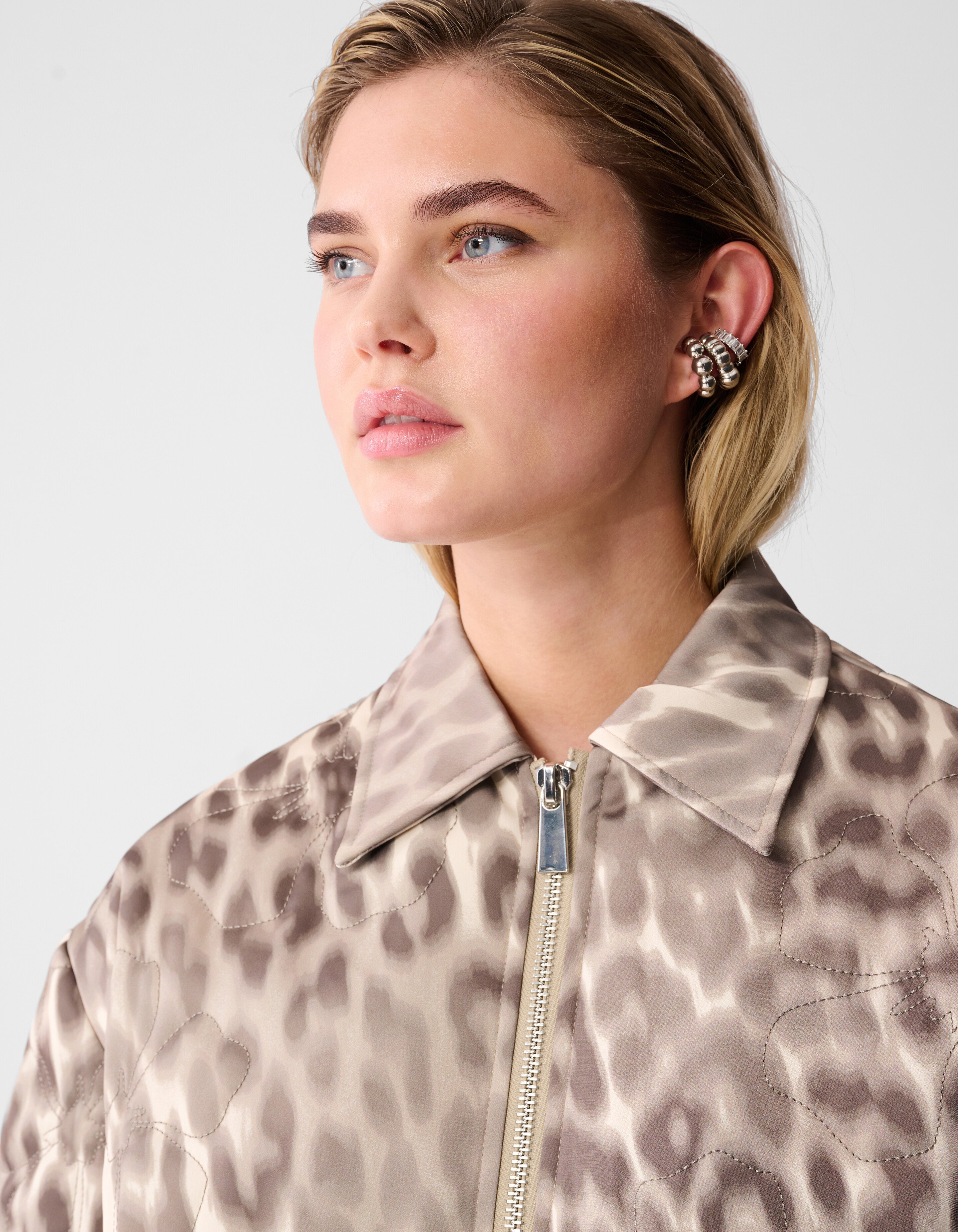 Gestepptes Leoparden-Bomberjacke Hellbraun SHOEBY WOMEN