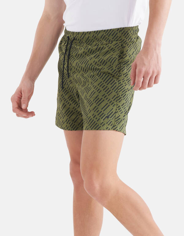 Bedruckter Badeanzug Dunkelgrün SHOEBY MEN