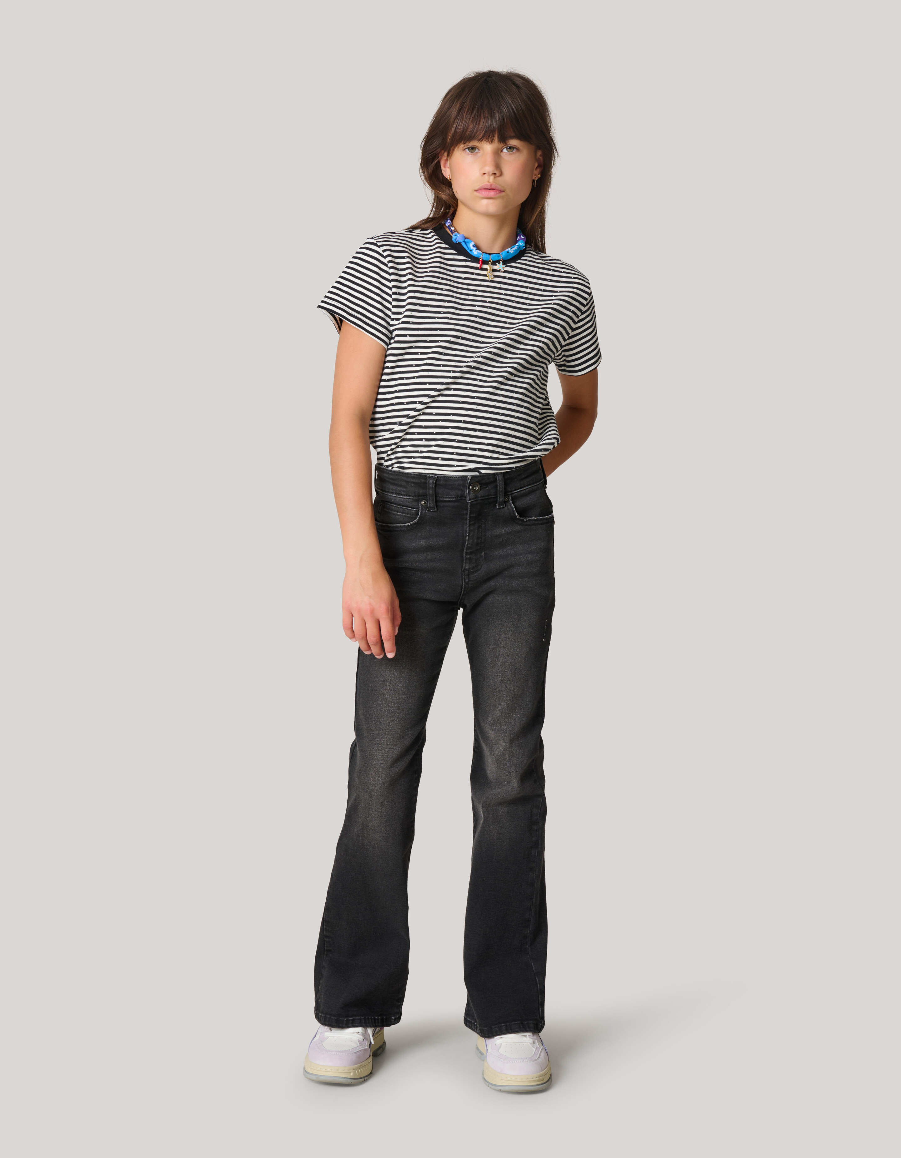 Flared Denim Jeans Zwart SHOEBY GIRLS