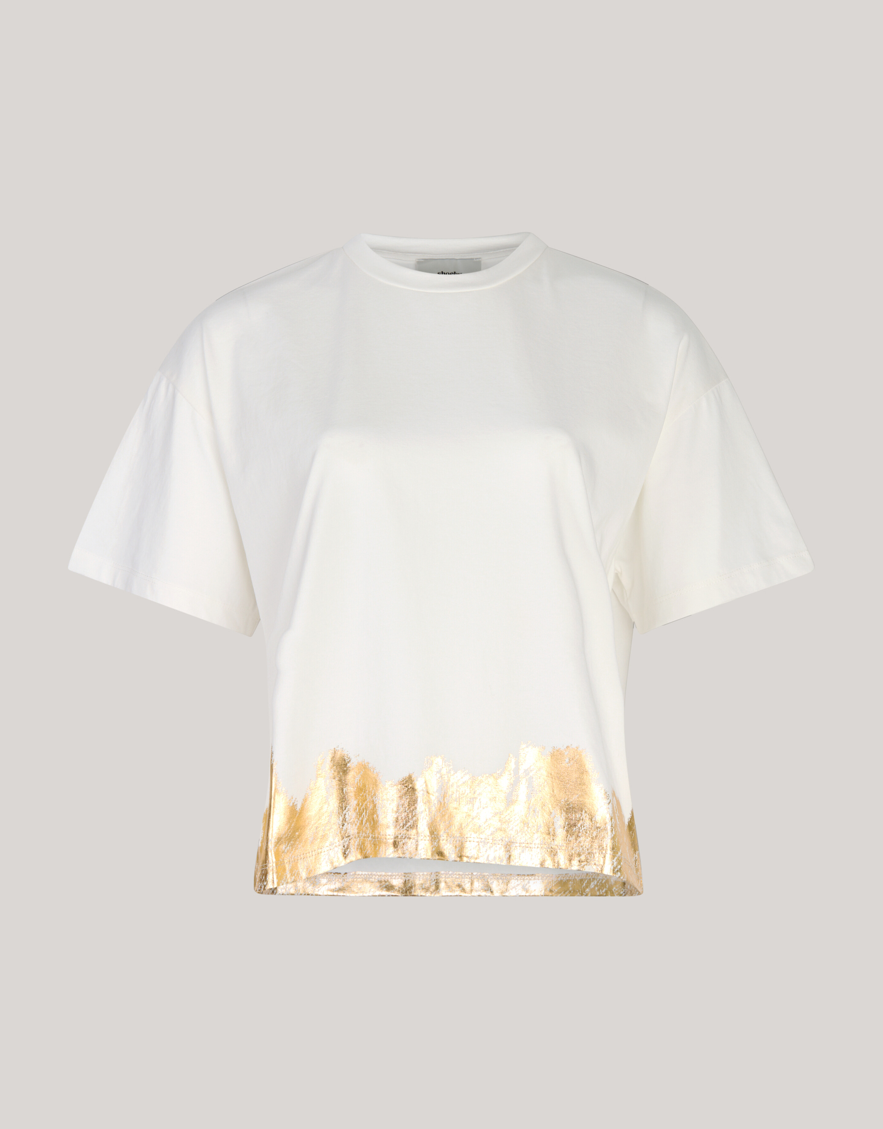 Gold-Detail-T-Shirt Broken White von Mieke SHOEBY WOMEN
