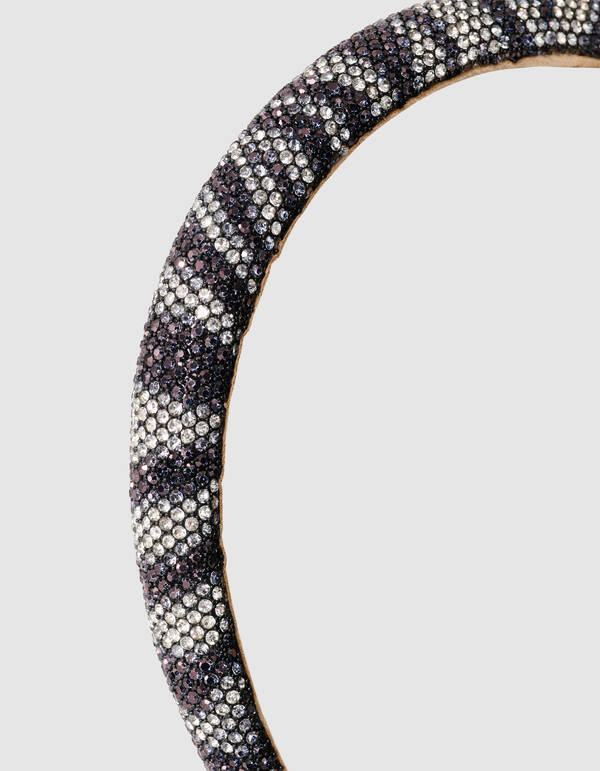 Strass Zebra Haarband Schwarz SHOEBY ACCESSOIRES
