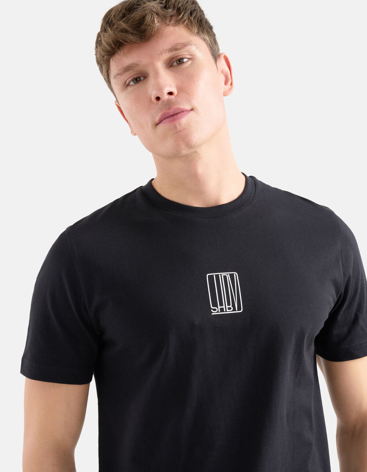 Text-T-Shirt Schwarz SHOEBY MEN