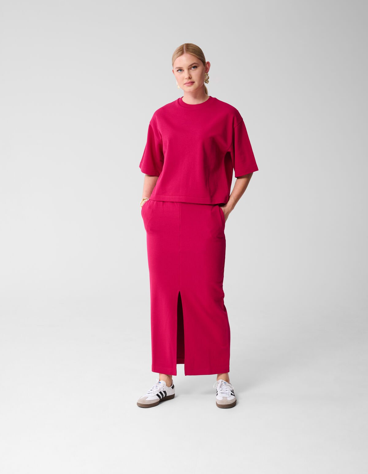 Übergroßes Sweat-T-Shirt Roze/Rood SHOEBY WOMEN