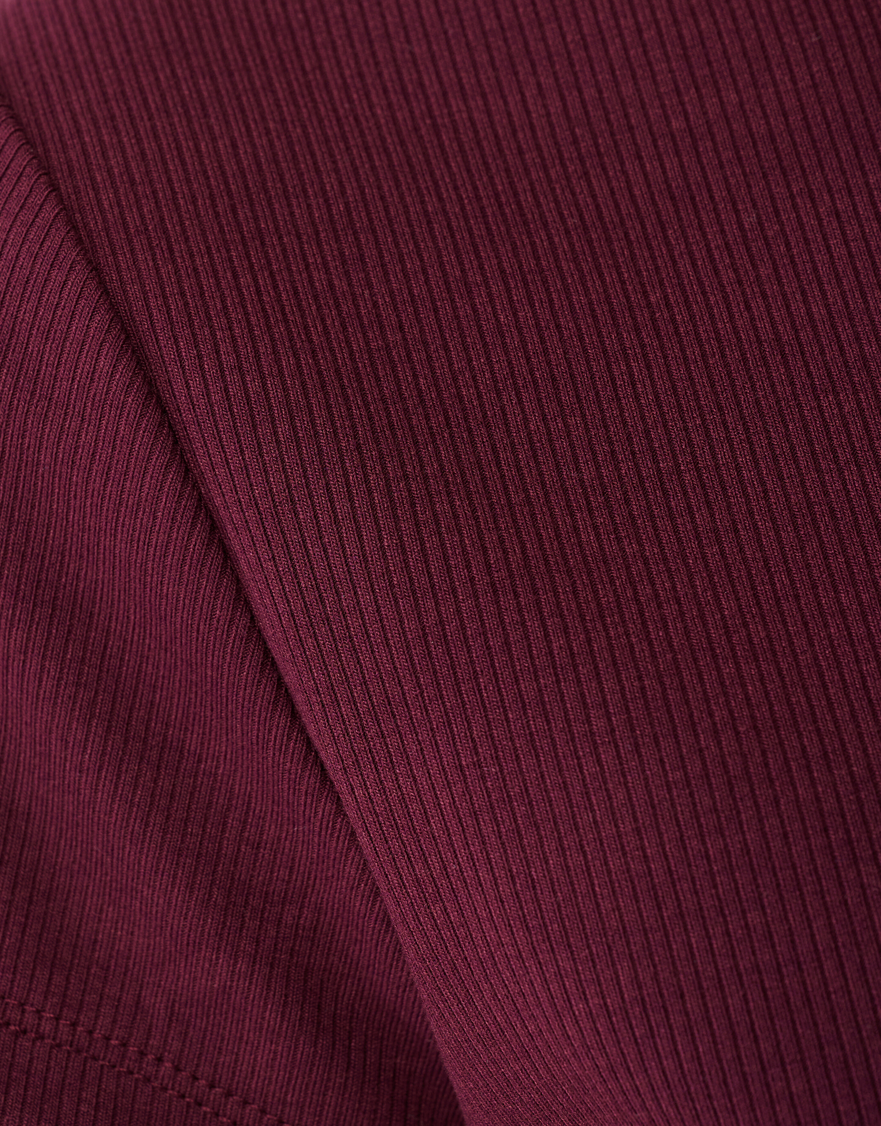 Geripptes T-Shirt, Dunkelrot SHOEBY WOMEN