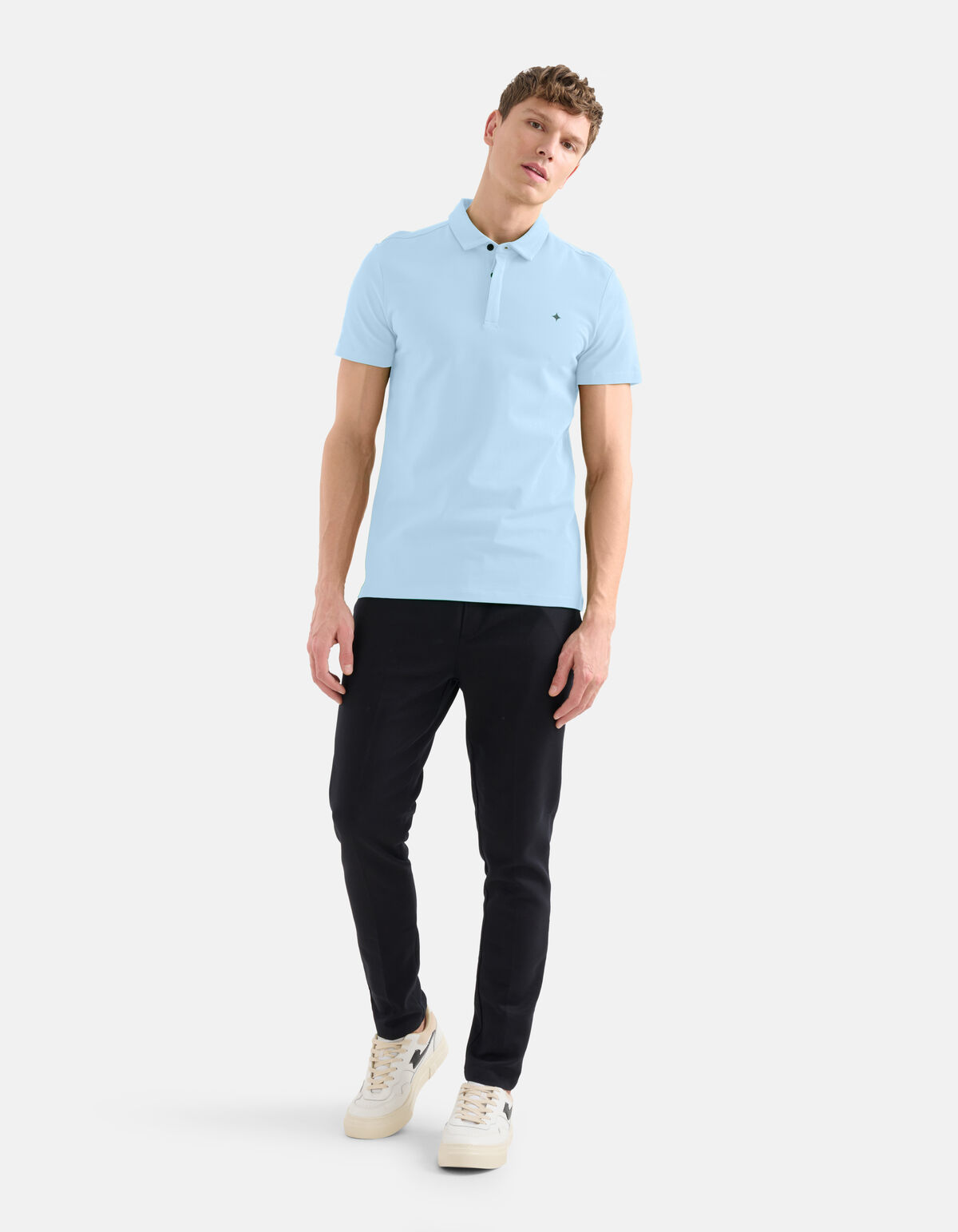 Jersey Poloshirt hellblau SHOEBY MEN