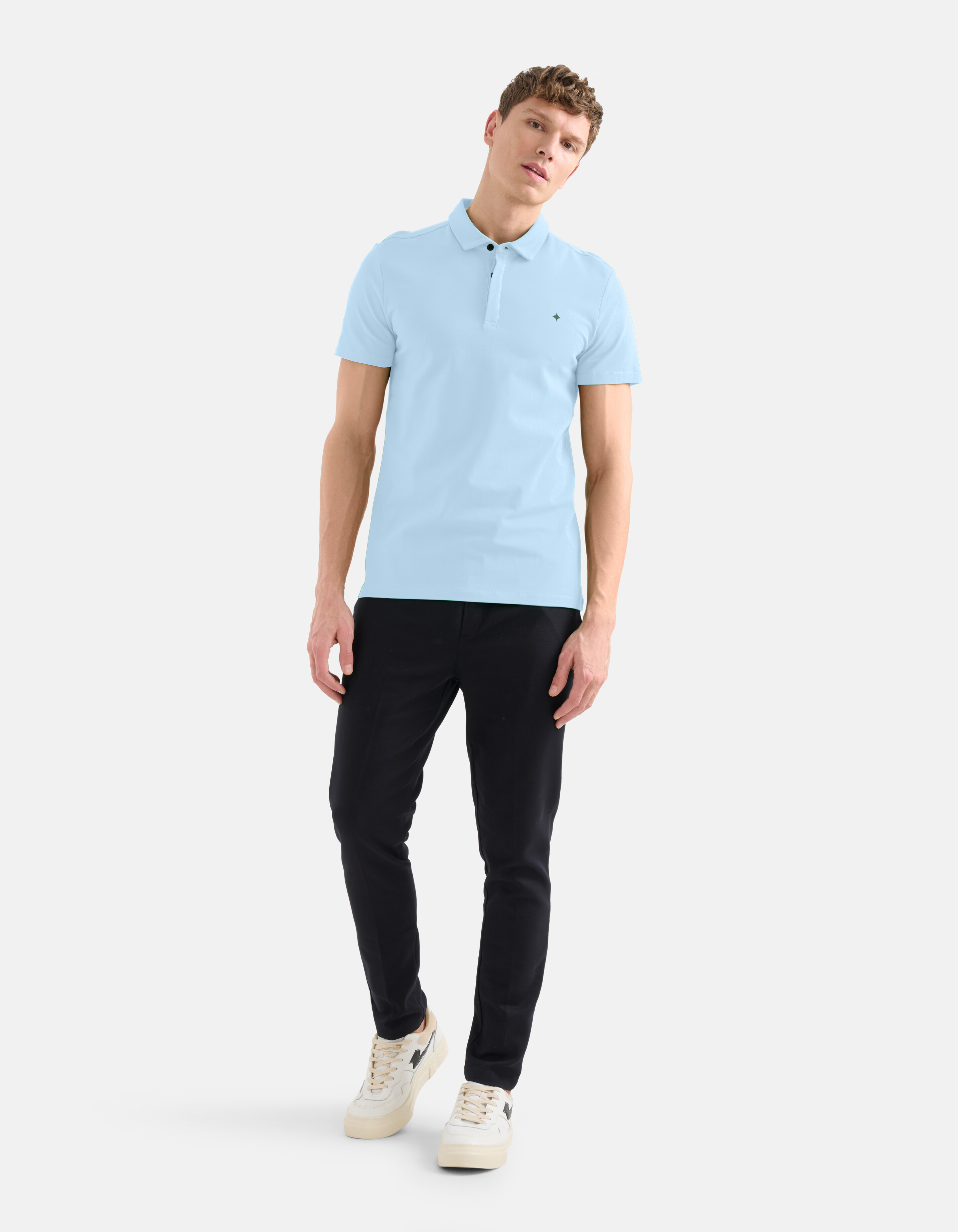 Jersey Poloshirt hellblau SHOEBY MEN