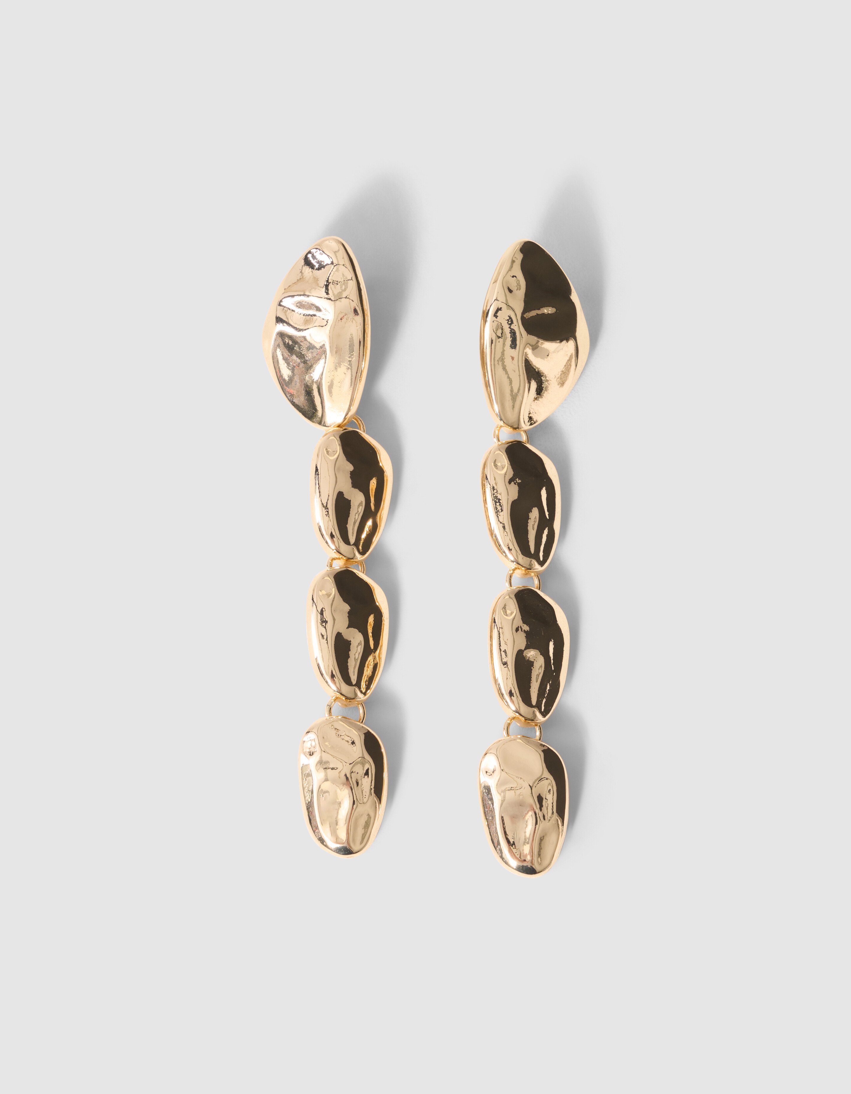 H&auml;ngende Stein-Ohrringe Gold SHOEBY ACCESSOIRES