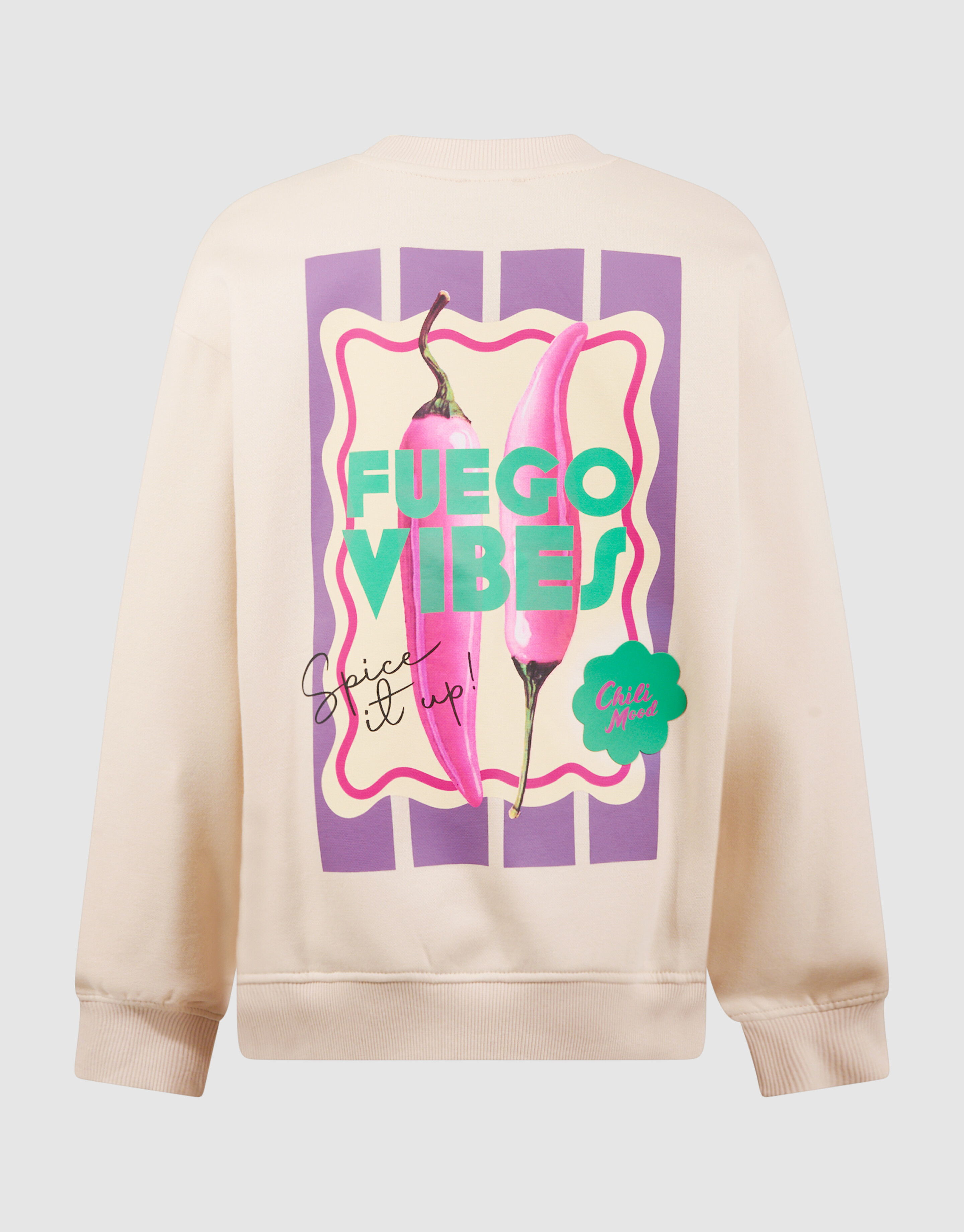 Peper Artwork Pullover Gebrochen Weiß SHOEBY GIRLS