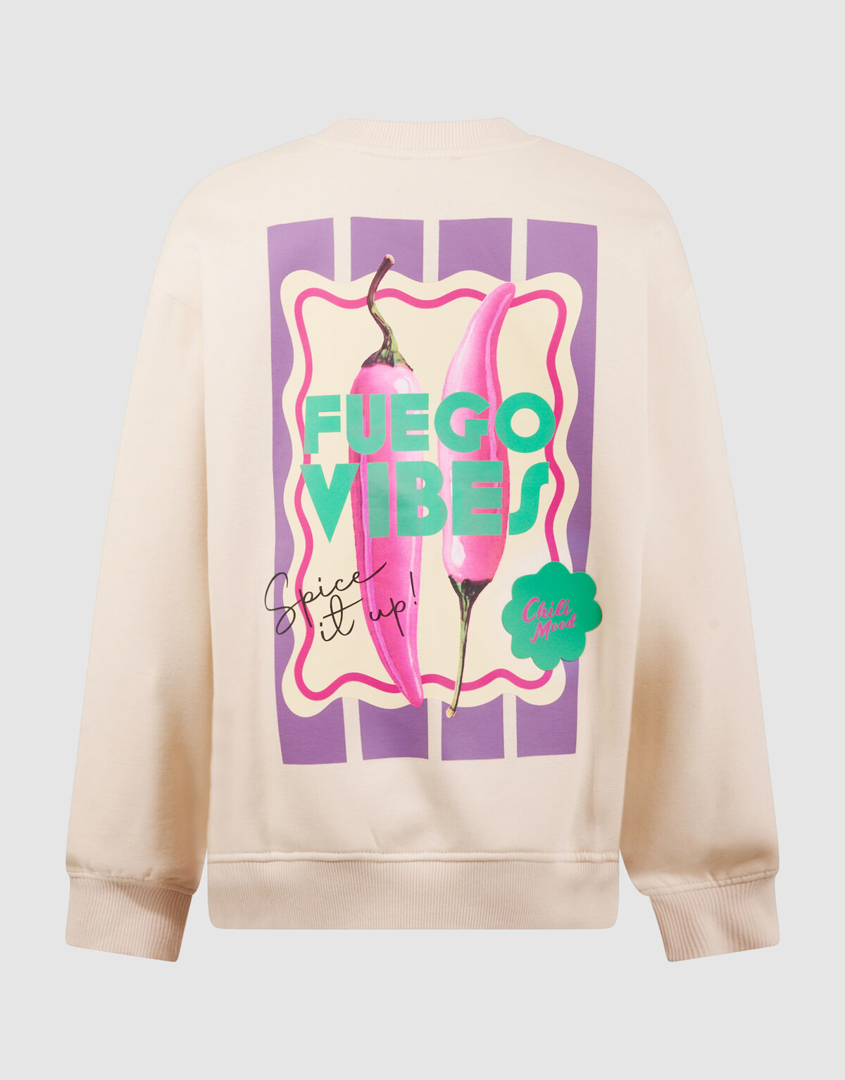 Peper Artwork Pullover Gebrochen Weiß SHOEBY GIRLS