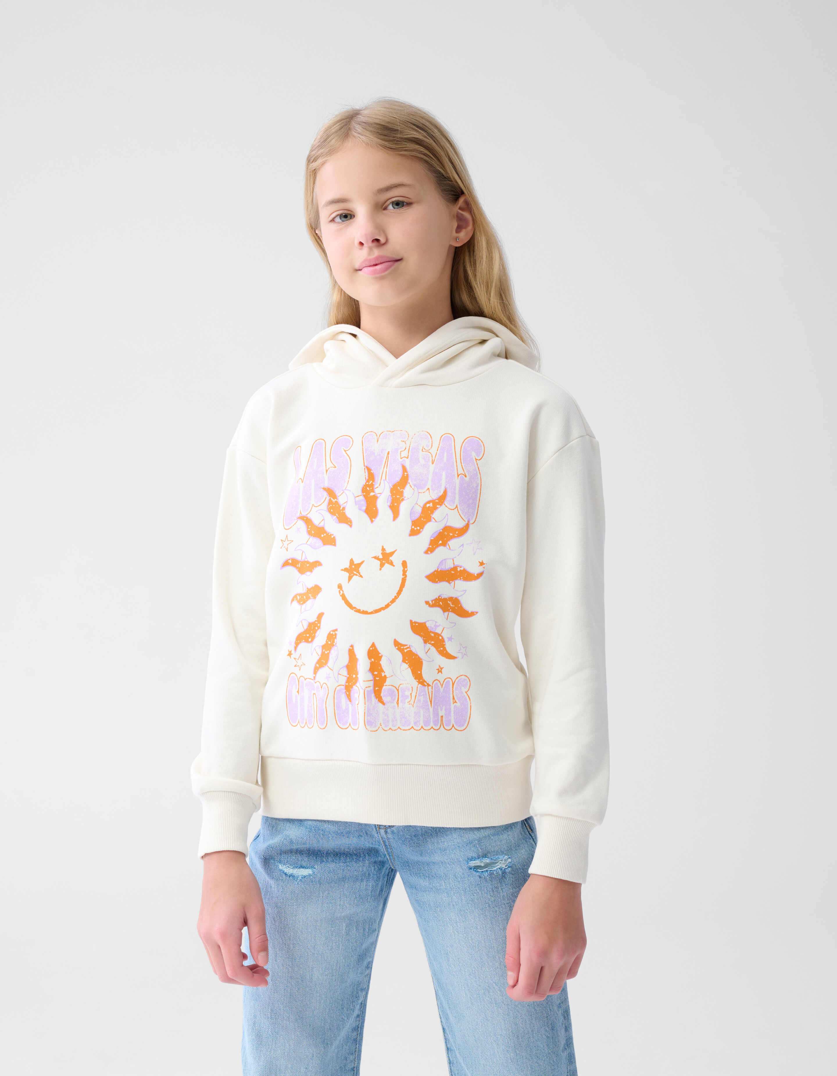 Artwork Hoodie Off White SHOEBY GIRLS