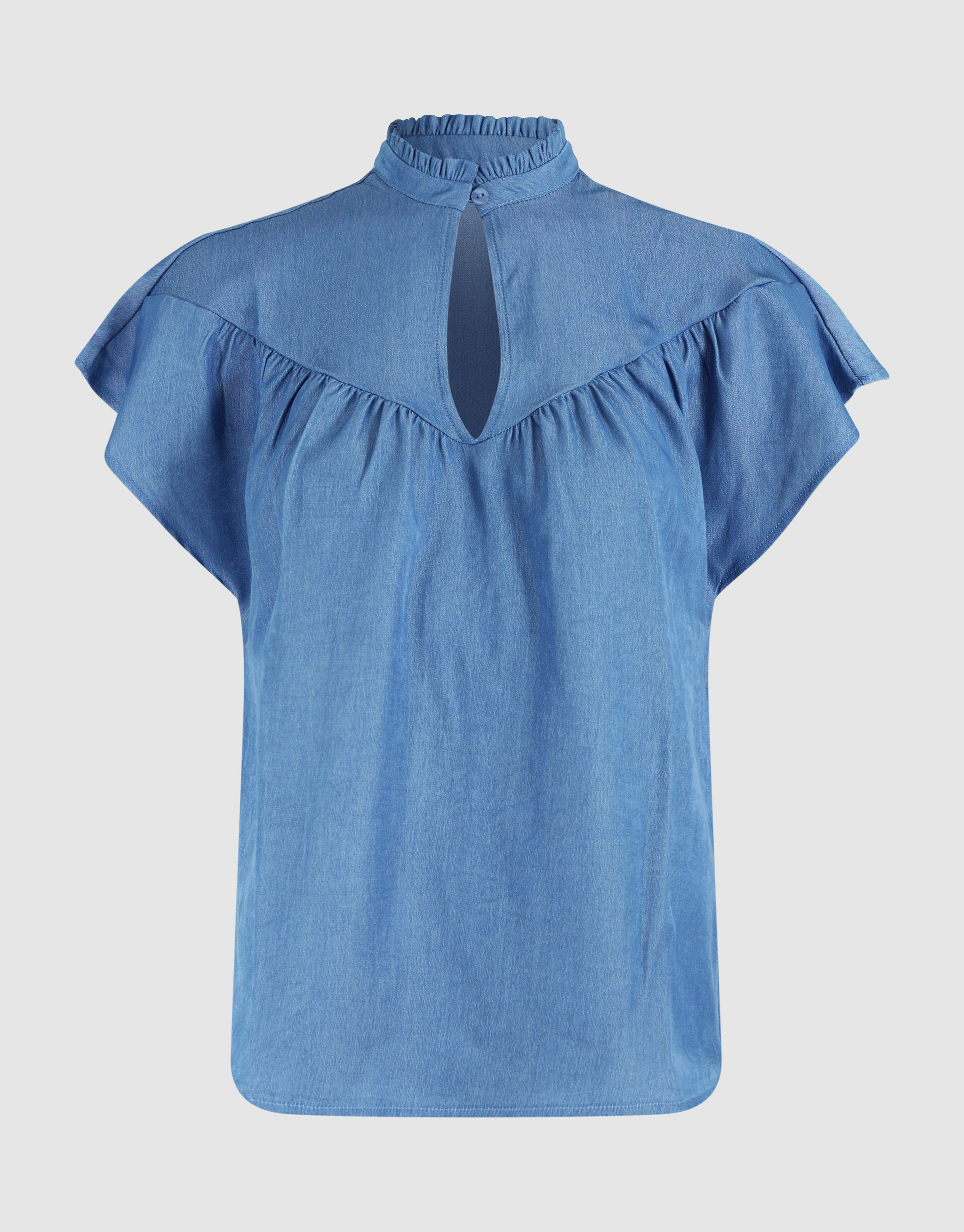Rüschen-Top Blau SHOEBY WOMEN