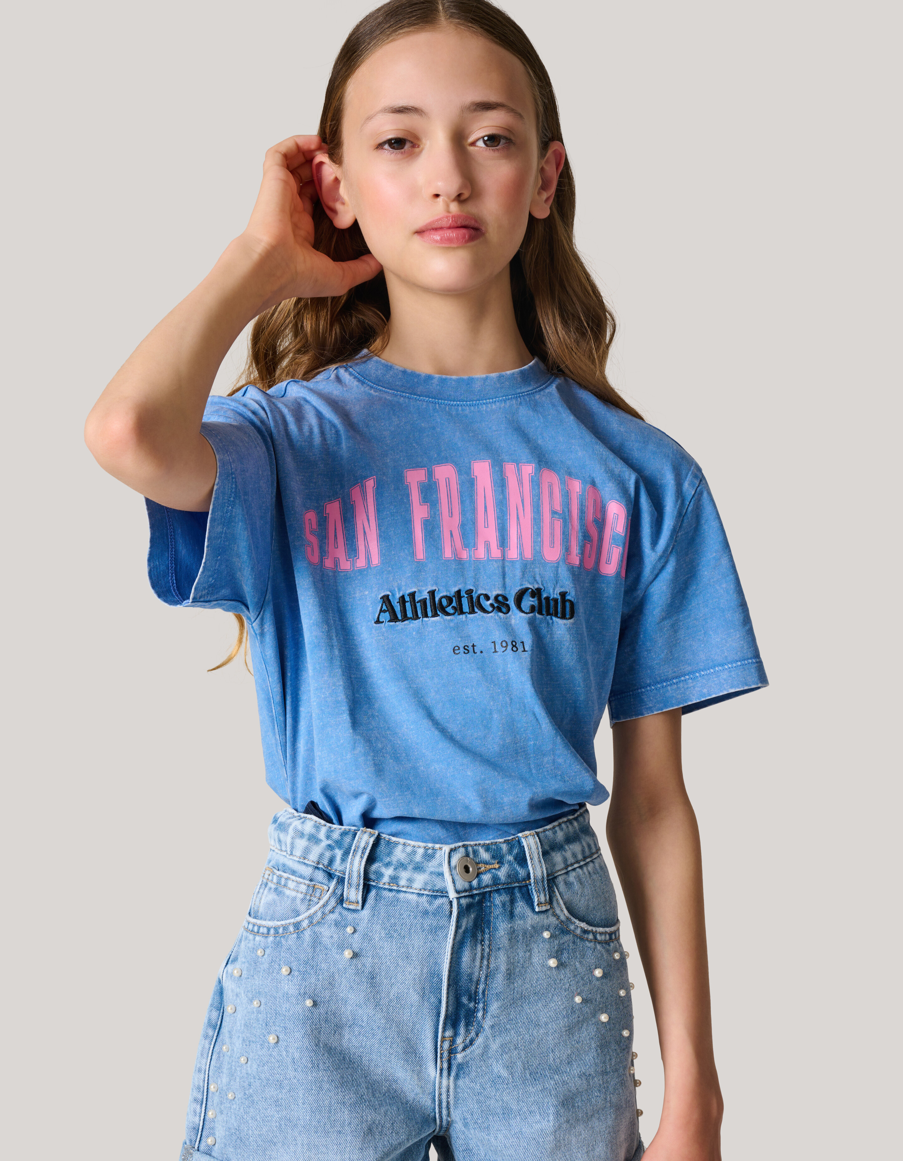 Kunstwerk T-shirt Blau SHOEBY GIRLS