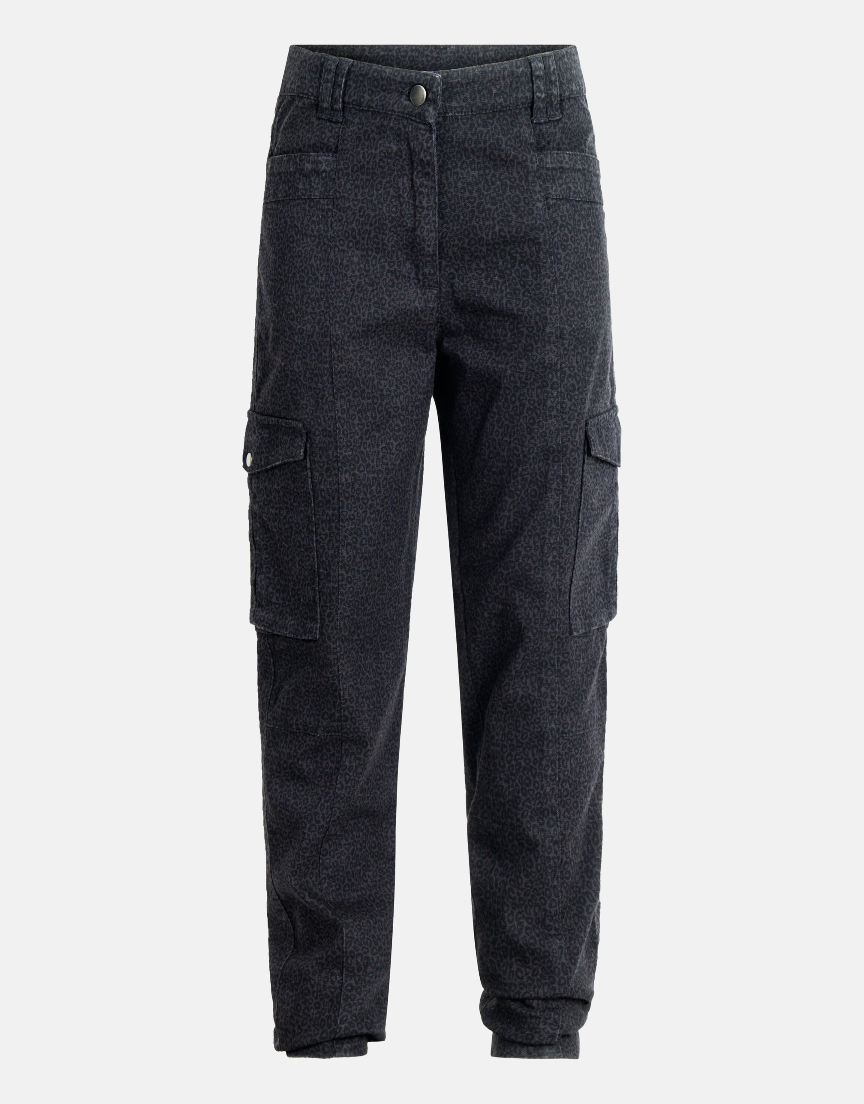 Cargo-Hose mit Leopardenmuster Dunkelgrau SHOEBY GIRLS