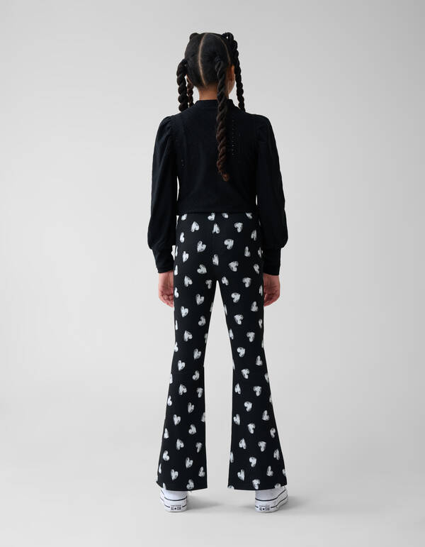 Heart Flared Legging Schwarz SHOEBY GIRLS