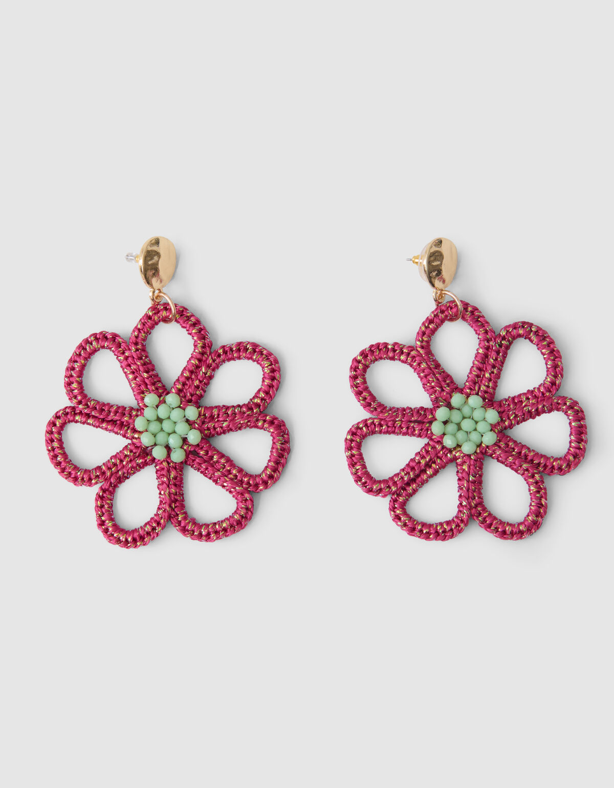 Perlenblumen-Ohrringe Rosa SHOEBY ACCESSOIRES